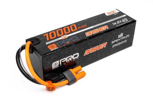 SPMXB4S100 - Spektrum 14.8V 10000mAh 4S 120C Smart G2 Pro Basher LiPo: IC5 SPMXB4S100 SPMXB4S100 - Spektrum 14.8V 10000mAh 4S 120C Smart G2 Pro Basher LiPo: IC5 SPMXB4S100