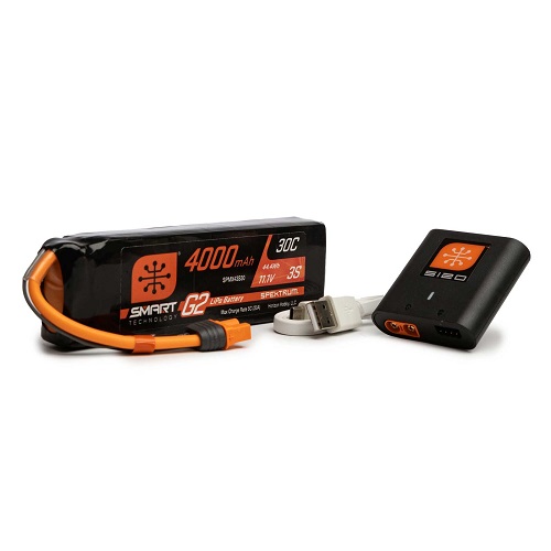 SPMXPSA300 - Spektrum Smart Powerstage: 4000mAh 3S G2 LiPo Battery _ S120 Charger SPMXPSA300 SPMXPSA300 - Spektrum Smart Powerstage: 4000mAh 3S G2 LiPo Battery _ S120 Charger SPMXPSA300