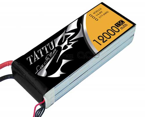 TA-15C-12000-4S1P - Tattu 12000mAh 14.8V 25C 4S1P LIPO GENS ACE TA-15C-12000-4S1P TA-15C-12000-4S1P - Tattu 12000mAh 14.8V 25C 4S1P LIPO GENS ACE TA-15C-12000-4S1P