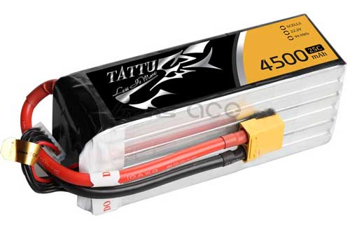 TA-25C-4500-6S1P - Tattu 4500mAh 22.2V 25C 6S1P LIPO GENS ACE TA-25C-4500-6S1P TA-25C-4500-6S1P - Tattu 4500mAh 22.2V 25C 6S1P LIPO GENS ACE TA-25C-4500-6S1P