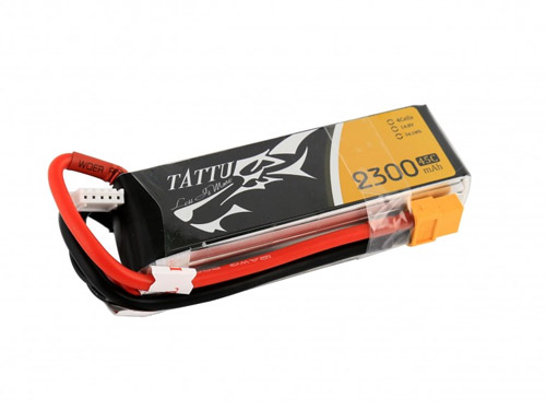 TA-45C-2300-4S1P - Tattu 2300mAh 14.8V 45C 4S1P LIPO GENS ACE TA-45C-2300-4S1P TA-45C-2300-4S1P - Tattu 2300mAh 14.8V 45C 4S1P LIPO GENS ACE TA-45C-2300-4S1P