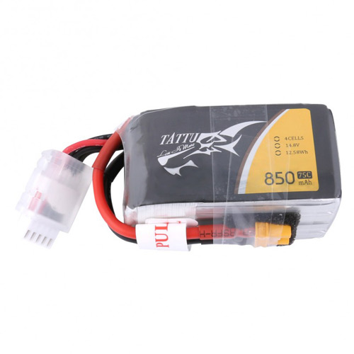 TA-75C-850-4S1P-XT30 - Tattu 850mAh 14.8V 75C 4S1P LIPO XT30 GENS ACE TA-75C-850-4S1P-XT30