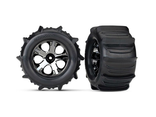TRX4175 - Paddle-Reifen auf Felge 2.8 All-Star chrome schwarz TSM rate Traxxas TRX4175 TRX4175 - Paddle-Reifen auf Felge 2.8 All-Star chrome schwarz TSM rate Traxxas TRX4175