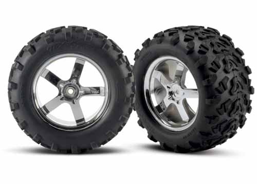 TRX4973R - Raeder komplett. Reifen Maxx_Felge Hurricane chrom (2) Traxxas TRX4973R TRX4973R - Raeder komplett. Reifen Maxx_Felge Hurricane chrom (2) Traxxas TRX4973R