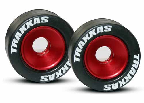 TRX5186 - Wheelie Bar Raeder Gummireifen inkl. Alufelgen rot eloxiert Traxxas TRX5186 TRX5186 - Wheelie Bar Raeder Gummireifen inkl. Alufelgen rot eloxiert Traxxas TRX5186