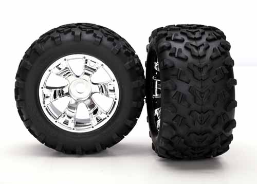 TRX5674 - Raeder komplett. Reifen Maxx_Felge Geode chrom (2) 17mm Traxxas TRX5674 TRX5674 - Raeder komplett. Reifen Maxx_Felge Geode chrom (2) 17mm Traxxas TRX5674