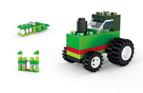 W093-7 - Basic Construction Traktor (64 Teile) Wange W093-7