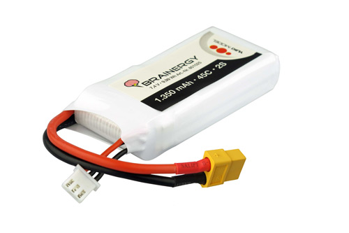 YUKI801025 - Brainergy LiPo 2S1P 7.4V 1350mAh 45C XT60 Yuki Model YUKI801025 YUKI801025 - Brainergy LiPo 2S1P 7.4V 1350mAh 45C XT60 Yuki Model YUKI801025
