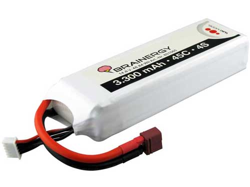 YUKI801065 - Brainergy LiPo 4S1P 14.8V 3300mAh 45C XT60 Yuki Model YUKI801065 YUKI801065 - Brainergy LiPo 4S1P 14.8V 3300mAh 45C XT60 Yuki Model YUKI801065