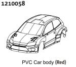 AB-1210058 - PC Rallye-Karosserie &8211; rot + Aufkleber