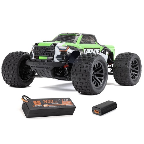 ARA2102T3 - Granite Grom Mega 380 4x4 Monster Truck Gruen RTR 1:18 mit Batterie und Ladegeraet ARRMA ARA2102T3