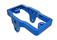TRX9739-BLUE - Servohalterung blau. Alu TRX-4M