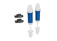 TRX9763-BLUE - Daempfergehaeuse blau (2). Alu TRX-4M