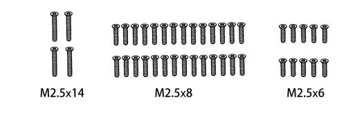 AB-1610161 - Schraubensatz M2.514_M2.58_M2.56 Absima AB-1610161