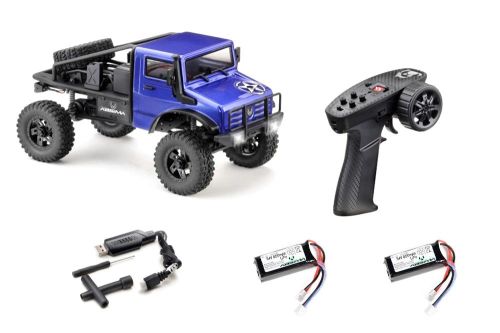 AB-18031V2-SET - 1:18 EVO Crawler Trail Hunter V2 2-Gear blau RTR 2 Akkus Absima AB-18031V2-SET