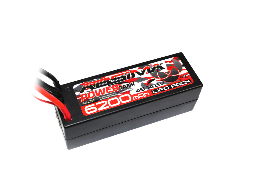 AB-4140035 - Absima Power Tank LiPo 6200mAh 60C 14.8V Hardcase (T-Plug) AB-4140035