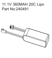 AB-HBP240491 - Absima HobbyPlus 11.1V 360MAH 20C Lipo Akku