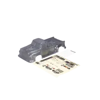 ARA-1540 - 1_8 Clear Body with Decals and Window Mask: NOTORIOUS 6S BLX V6