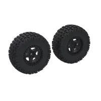 ARA-1616 - DBOOTS FORTRESS SC Tire Set Glued. Black