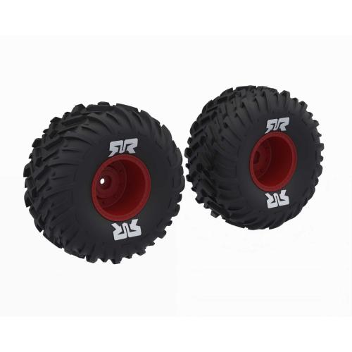 ARA-2574 - dBoots Cut Chevron MT Tire Set Glued. Red ARRMA ARA-2574