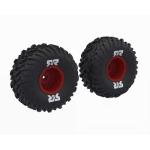 ARA-2574 - dBoots Cut Chevron MT Tire Set Glued. Red
