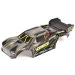 ARA-2578 - 1_10 Painted Decaled Trimmed Body Set with Hidden Body Mount. Yellow_Black: VORTEKS 2WD