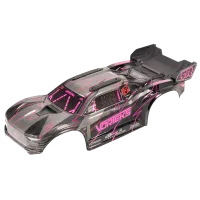ARA-2580 - 1_10 Painted Decaled Trimmed Body Set with Hidden Body Mount. Pink_Black: VORTEKS 2WD