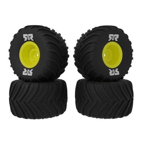 ARA-2584 - dBoots Chevron MT Reifensatz geklebt. gelb (2 Paar): GROM ARRMA ARA-2584