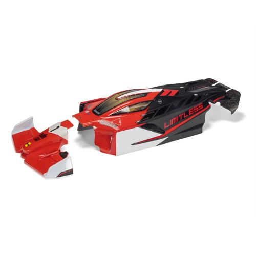 ARA-2802 - LIMITLESS Painted Decaled Trimmed Body (Red_Black) ARRMA ARA-2802