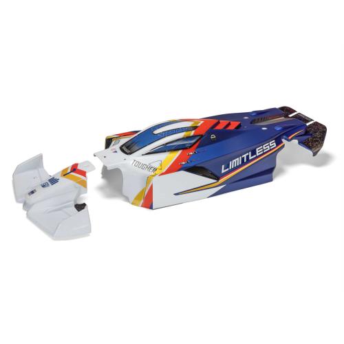 ARA-2810 - LIMITLESS Painted Decaled Trimmed Body (White_Blue) ARRMA ARA-2810