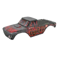 ARA-2879 - QUAKE Painted Decaled Trimmed Body Set. Red