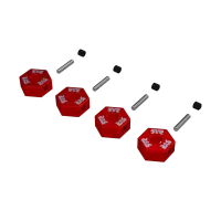 ARA-2982 - 12-mm-Sechskant-Rad-Set. Metall. rot