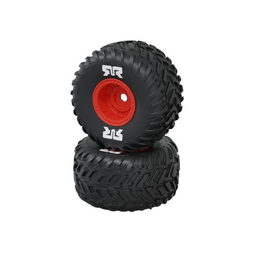 ARA-4604 - dBoots Cut Chevron Monster-Truck-Reifensatz. geklebt. 16 mm. rot ARRMA ARA-4604