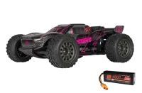 ARA3505T3-Set - ARRMA VORTEKS 223S DSC 2WD RTR BL Stadium Truck. pink inkl.Akku 1:10