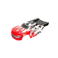 ARA402215 - 1_10 Painted Trimmed Body with Decals. Red: KRATON 4X4 BLX