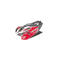 ARA402274 - 1_8 Painted and Trimmed Body with Decals. Red: TYPHON 4X4 BLX