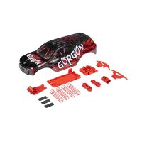 ARA402354 - GORGON Painted Decaled Trimmed Body Set. Black _ Red