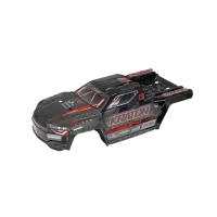 ARA406169 - KRATON 6S EXB Painted Decalled Cut Body. Black _ Red