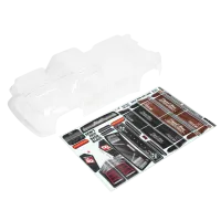 ARA409006 - 1_5 Clear Body Shell with Decals: OUTCAST 8S