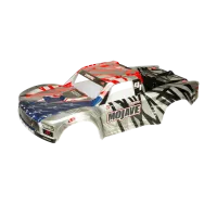 ARA411005 - 1_7 Painted Body. Silver_Red: MOJAVE 6S BLX