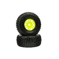 ARA550068 - 1_7 dBoots Fortress Front_Rear 2.4_3.3 Pre-Mounted Tires. 17mm Hex. Green (2)