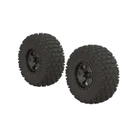 ARA550087 - Dboots Fortress SC Tire Set Glued Gun Metal (2)