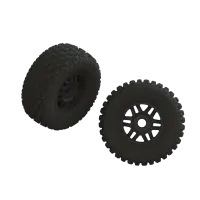 ARA550110 - dBoots FORTRESS LP Tire Set Glued Black (2)