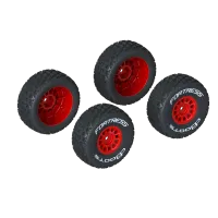 ARA550116 - dBoots FORTRESS Tire Set Glued. Red (2 Pairs)