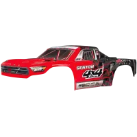 ARAC3334 - 1_10 Painted Body with Decals. Red: SENTON 4x4 Mega