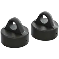 ARAC8968 - Shock Cap Aluminum. Black (2): 6S