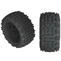 ARAC9468 - 1_10 dBoots Backflip LP Front_Rear 3.8 Pre-Mounted Tires. 17mm Hex. Black (2): 4S