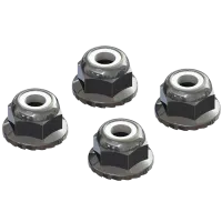 ARAC9699 - 7mm Flanged Nyloc Locknut. Silver (4)