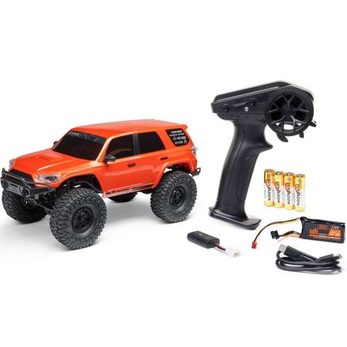 AXI-2035T1 - 1_24 SCX24 Toyota 4Runner 4X4 RTR Brushed Rock Crawler. Orange Axial AXI-2035T1