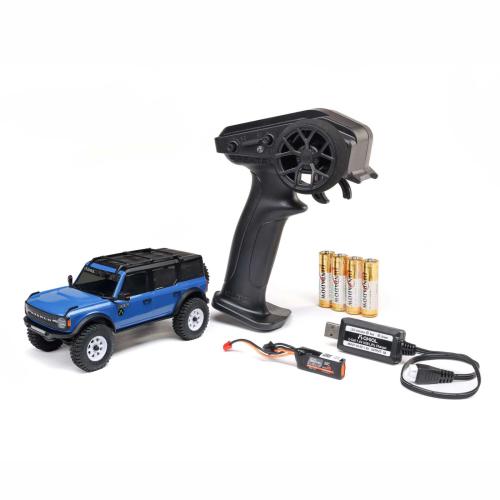 AXI-2048T1 - 1_30 SCX30 Ford Bronco 4X4 RTR Brushed Rock Crawler. Blau Axial AXI-2048T1